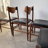 Set of 4 Italian chairs by Gianfranco Frattini.