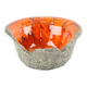 Jan Van Erp Earthenware Ashtray Vide Poche Orange Fat Lava 15cm