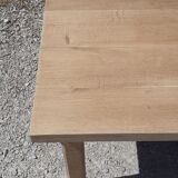 Solid oak farm table 1 rough wood drawer