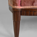 Art Deco Salon by Paul Follot in pink velvet, circa 1920