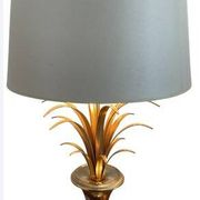 Pair of palm lamps in gilded brass – Maison Boulanger, circa 1980