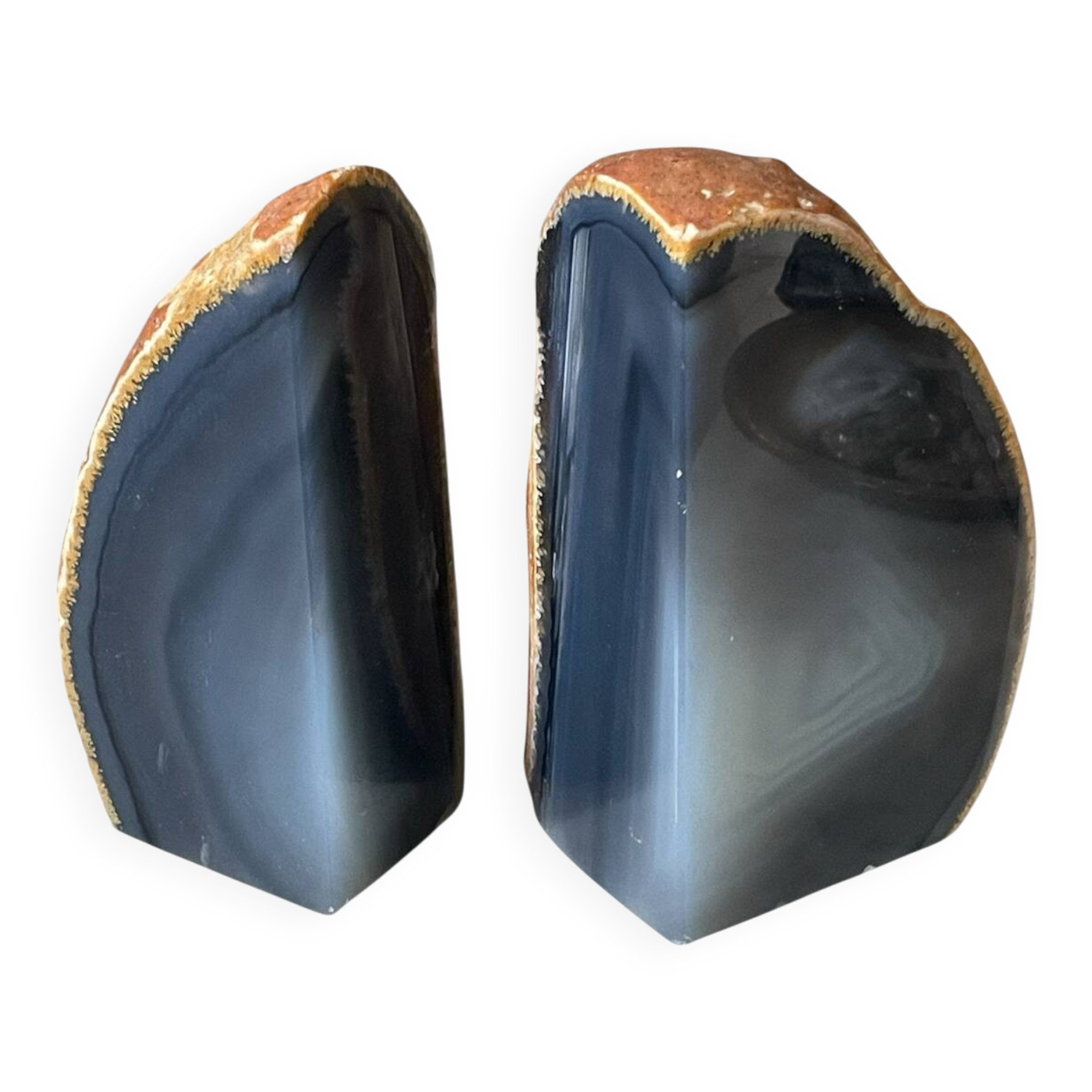 paire de serre-livres Géode d’agate