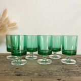 6 vintage Luminarc France liqueur glasses