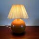 Vintage lamp in solid elm lampshade in wool 70s