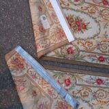 Pair of vintage carpets wool floral décor 137x68cm