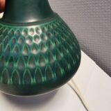 Lampe de table en céramique verte/bleue, danoise des années 1970.