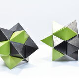 Pair of vintage puzzle stars of Galileo 1970