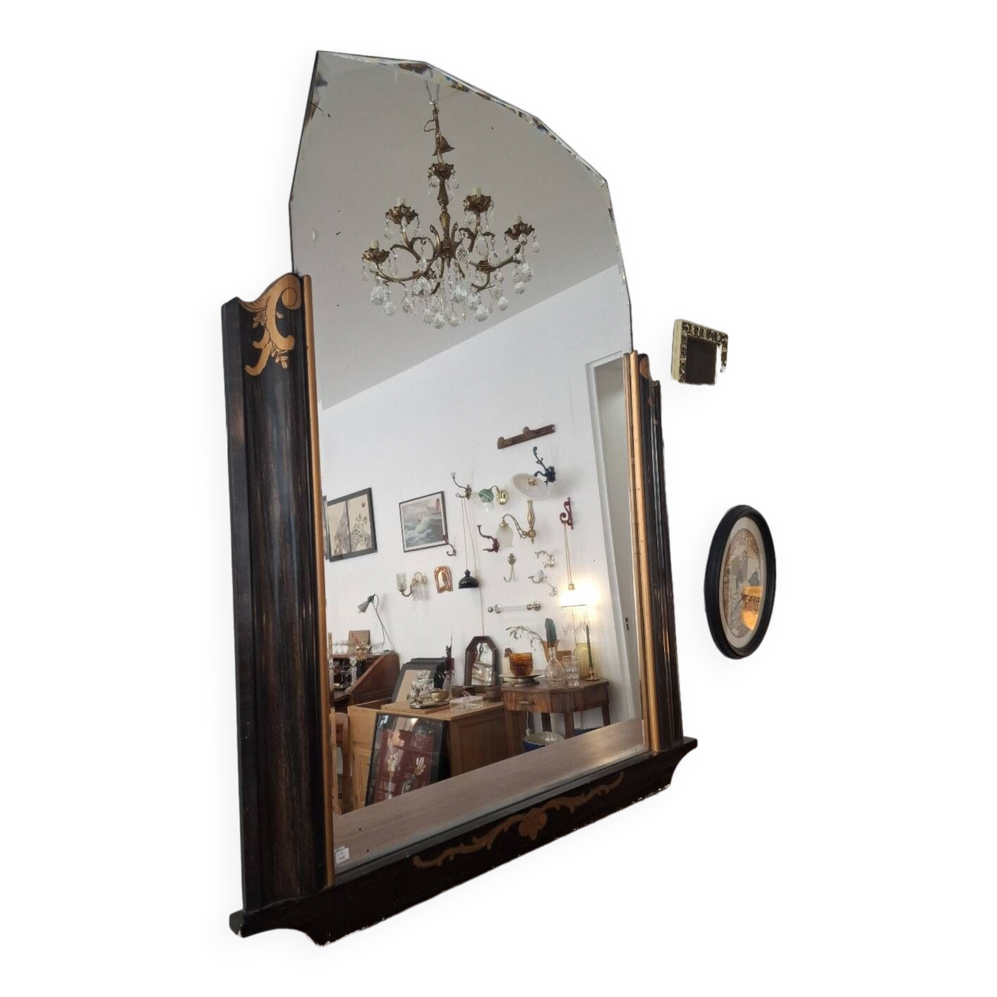 Large art deco mirror to stand