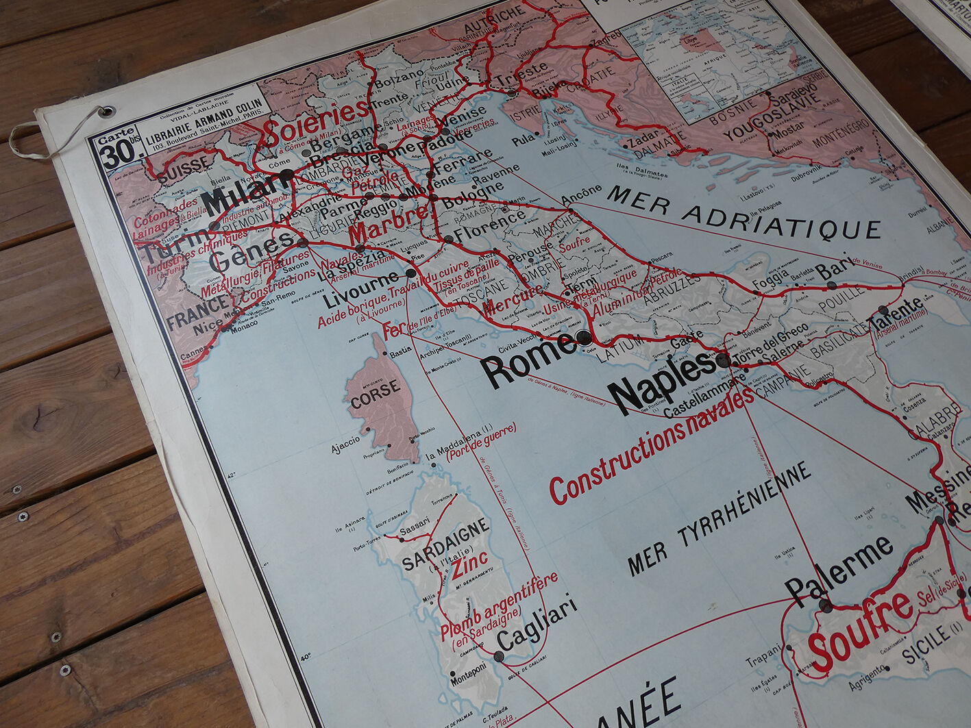 Italy's ancient school map no.30 Vidal Lablache