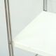 Modular shelves in white and silver metal, 50s