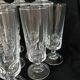 12 antique crystal champagne flutes