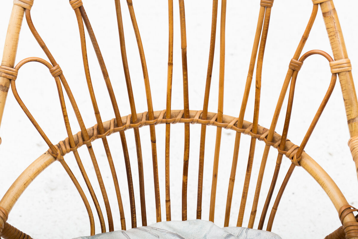 Rattan side chair, Dutch design, 1950’s