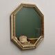 Vintage faux bamboo gilt mirror, 1980s.