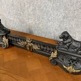 Fireplace bar named "gallery fires" Empire period in cast iron and bronze