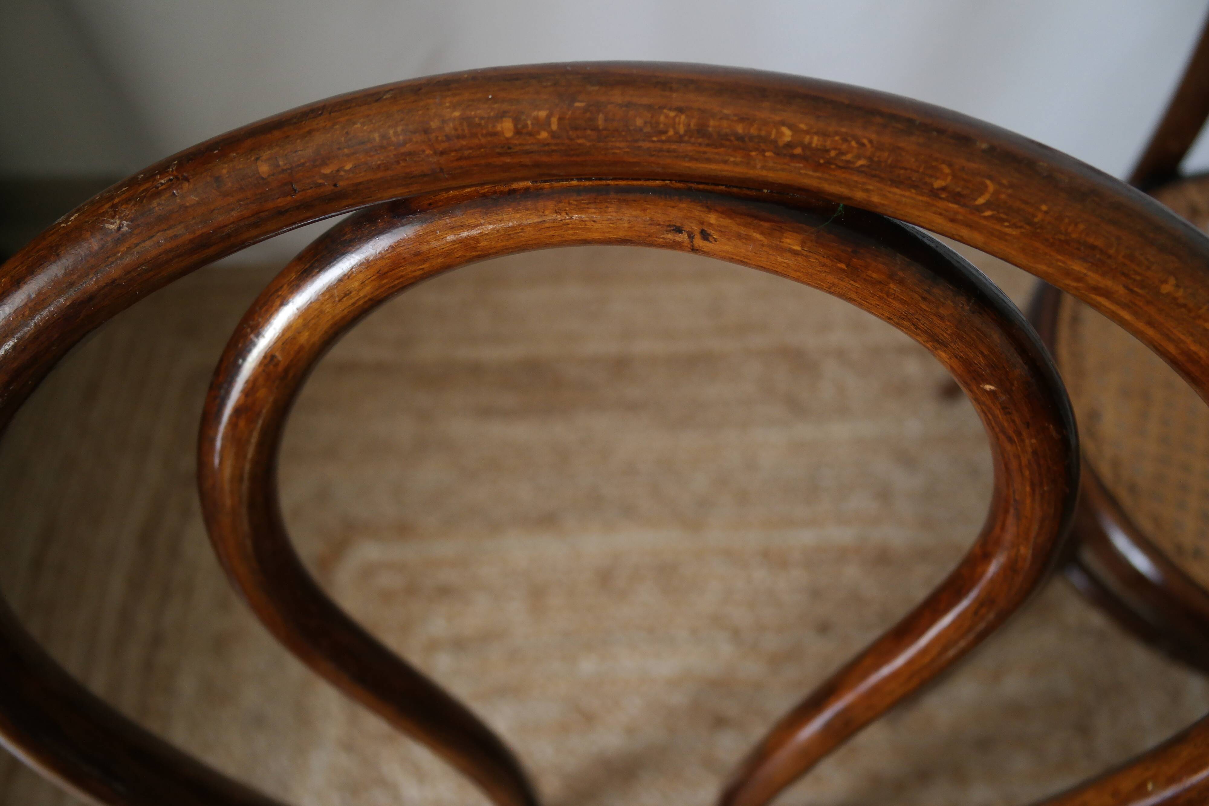 Pair of 20th century Fischel bistro chairs