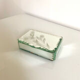Art deco jewelry box mirror glass