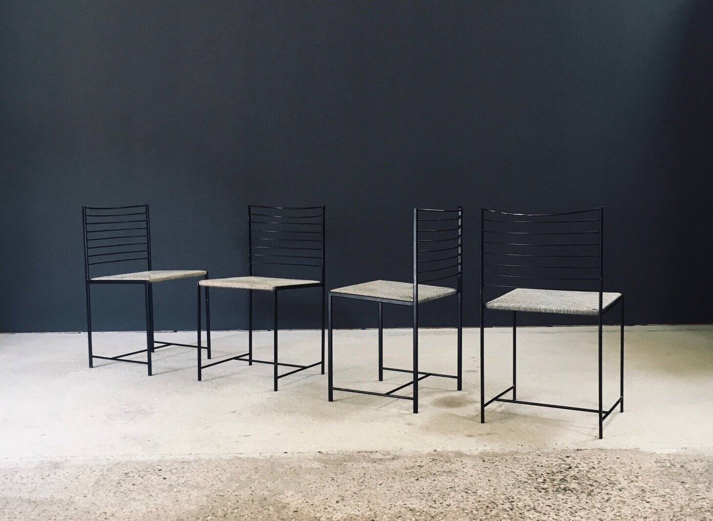 Postmodern Alice Dining Chairs from Cidue, Italy, 1980s, Set of 4