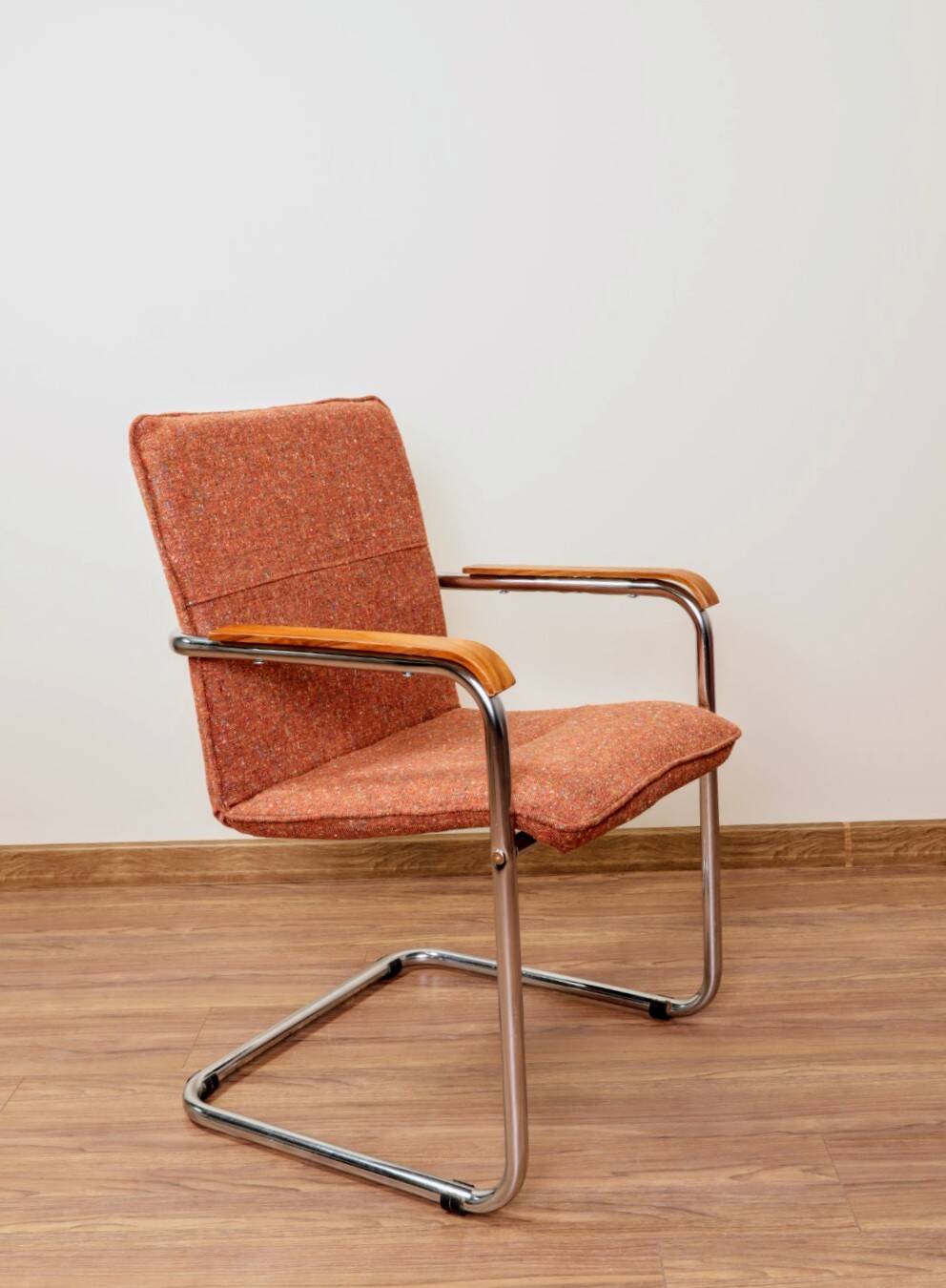 Bauhaus desk chair chrome granola 1970