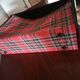 Suitcase old Scottish fabric red 1960/1970