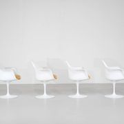 Set of 4 Tulip armchairs by Eero Saarinen for Knoll International - 1960s