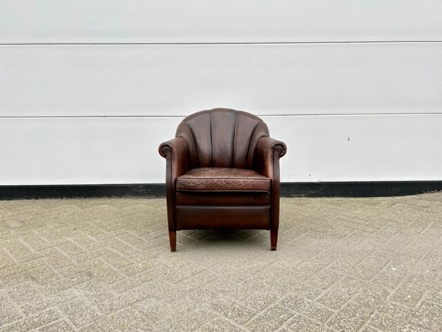 Fauteuil club en cuir