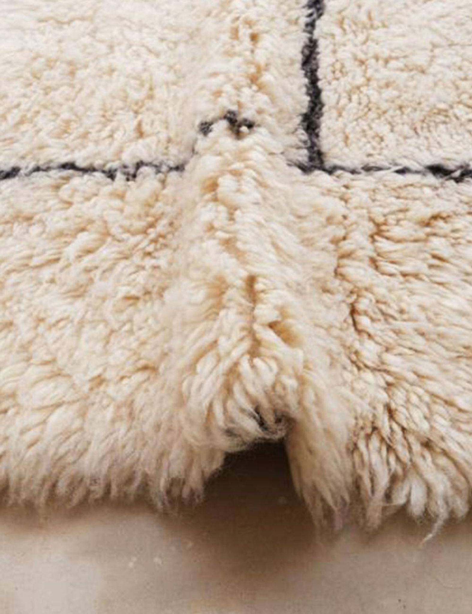 Tapis Marmoucha Blanc Ecru - 254 x 174 cm