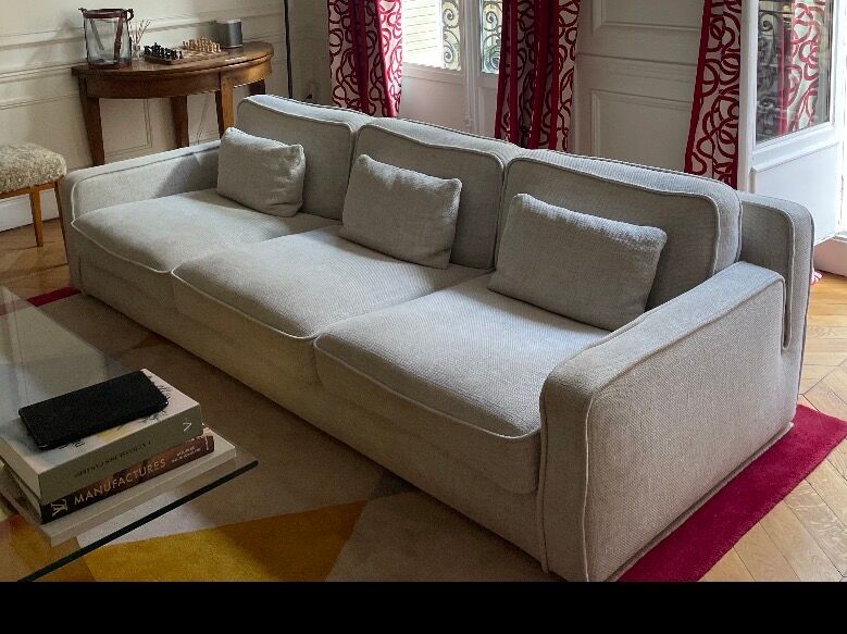 Meridiani 3-seater fabric sofa