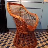 Vintage rattan armchair