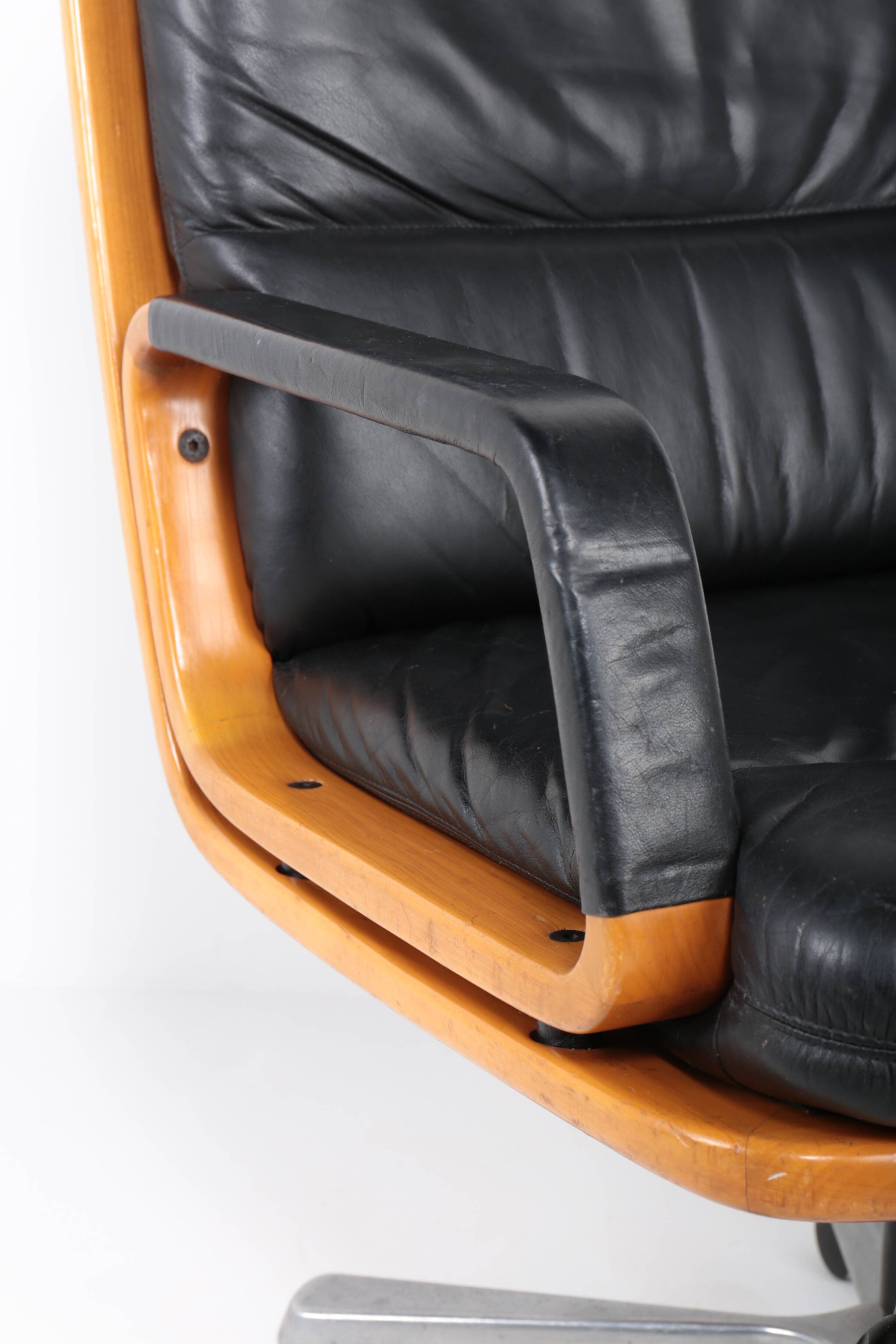 Leather office chair by Eugen Schmidt