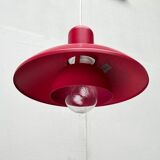 Red pendant lamp model 728 Danish mid-century by Horn, 1960s.