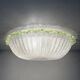Italian White Graniglia Budinomurano Glass Flush Mount by Simoeng
