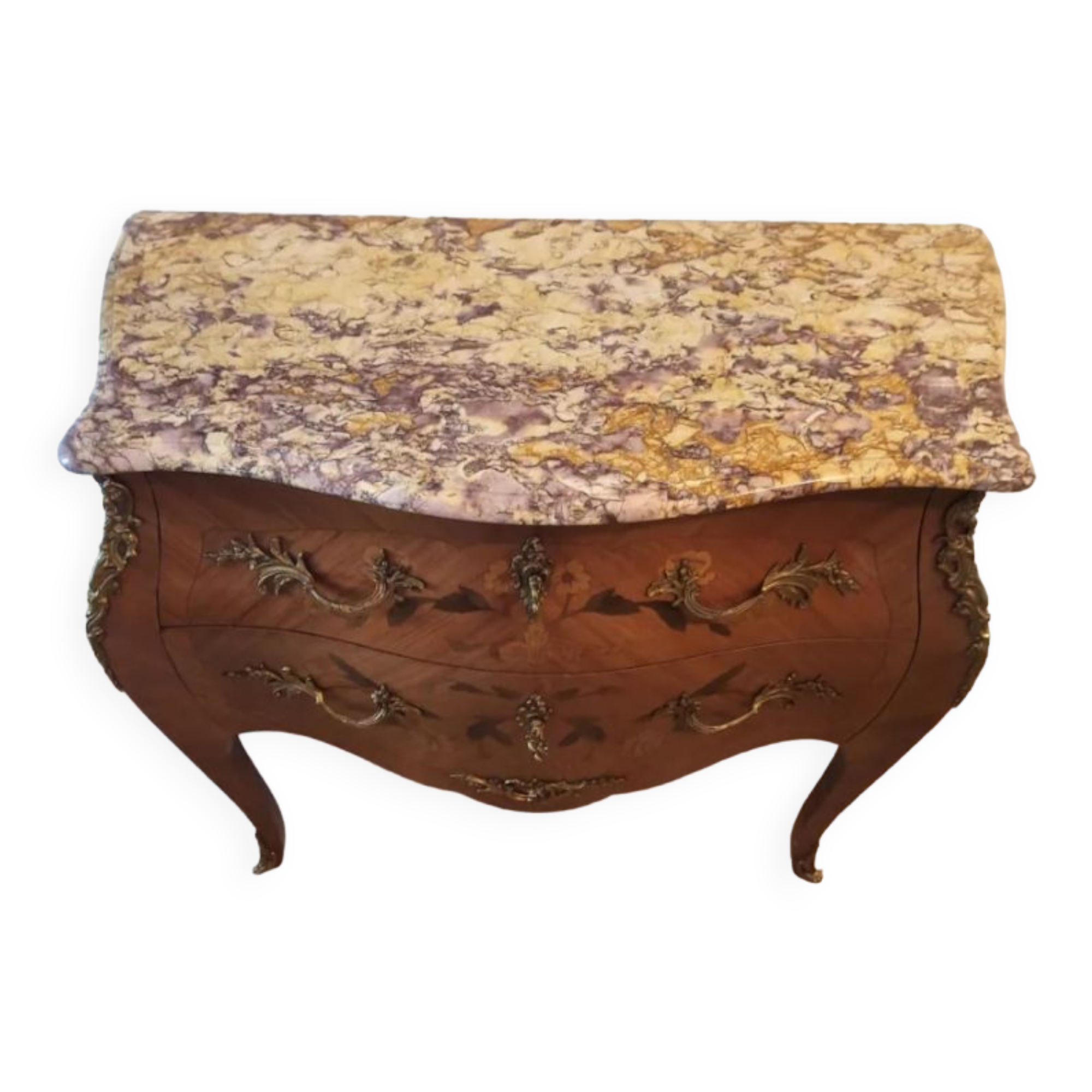 Louis XV style marquetry chest of drawers