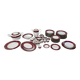 Elegant mid-century Japanese bone china service for 12 in white and noble red