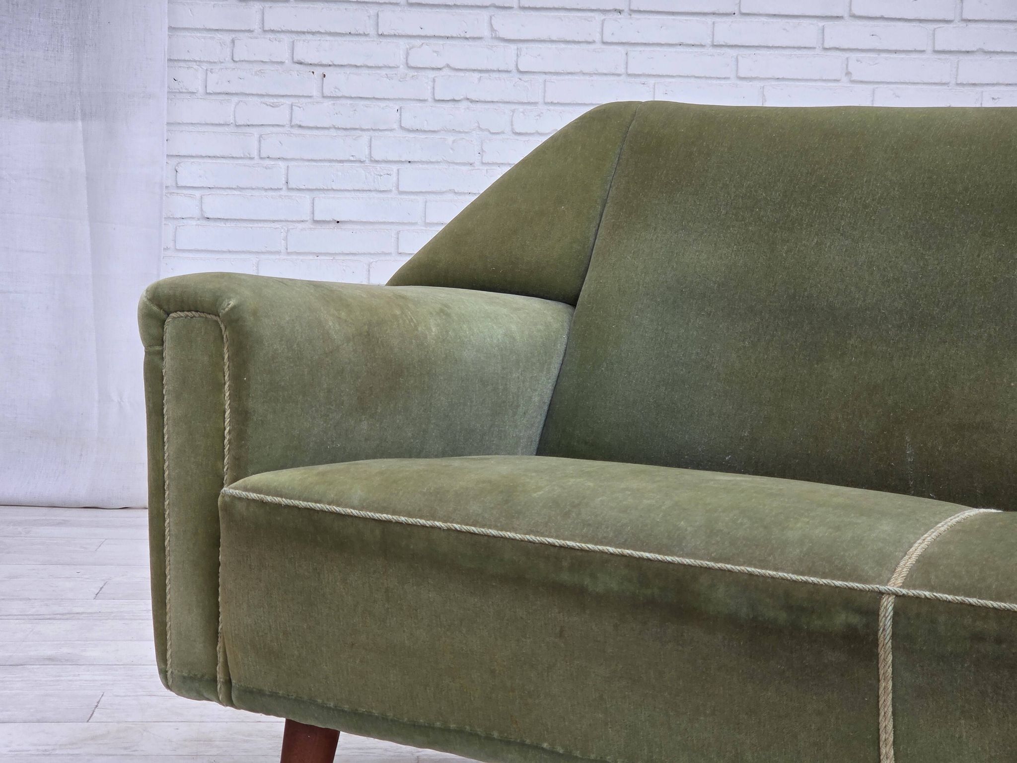1970s, Danish by Kurt Østervig, 3-seater sofa, furniture velour, teak wood.