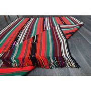 1970s Vintage Turkish Oushak Handmade Wool Cotton Red Area Rug 177x213