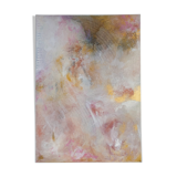 Toile d'art abstrait moderne or et nude rose acrylique Some Day Soon  50 x 70cm, pièce unique