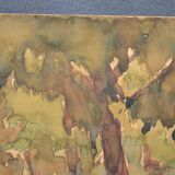 French school 20th century "under the trees of the village square" watercolor