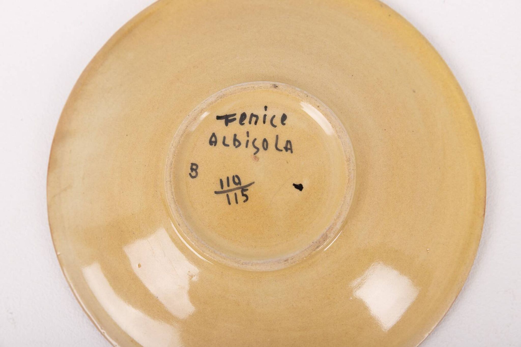 Hand made ceramic plates from Fenice Albisola, Italy 1970’s