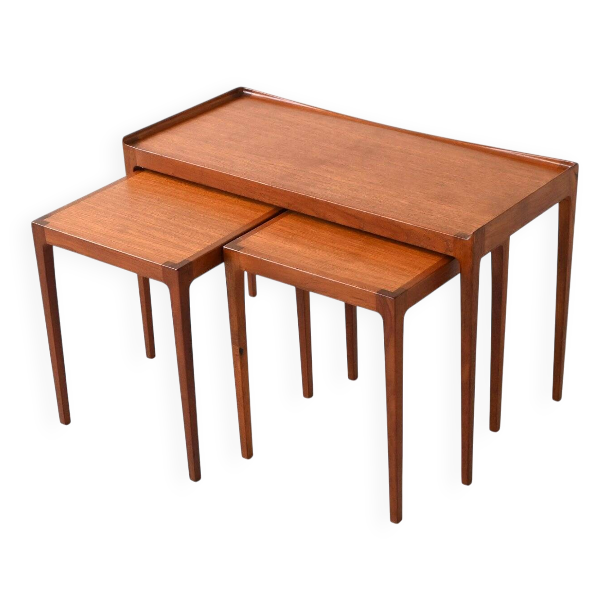 Kurt Ostervig nesting tables in teak Jason Mobler Denmark 1960