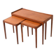 Kurt Ostervig nesting tables in teak Jason Mobler Denmark 1960