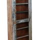 Old art deco wall showcase in burmese teak original blue-gray patina