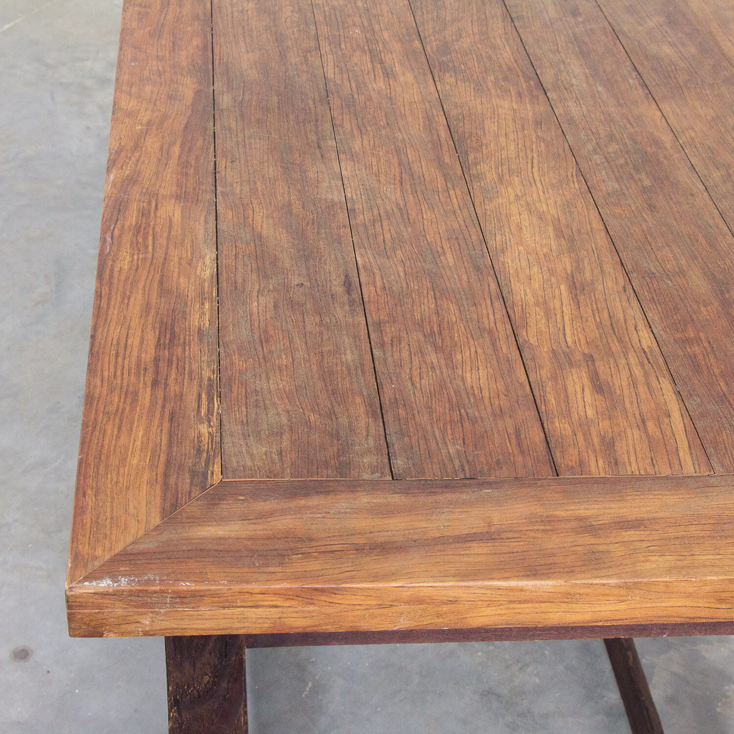 Vintage wooden table factory desk