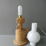 Rope and opaline lamp from the 60s