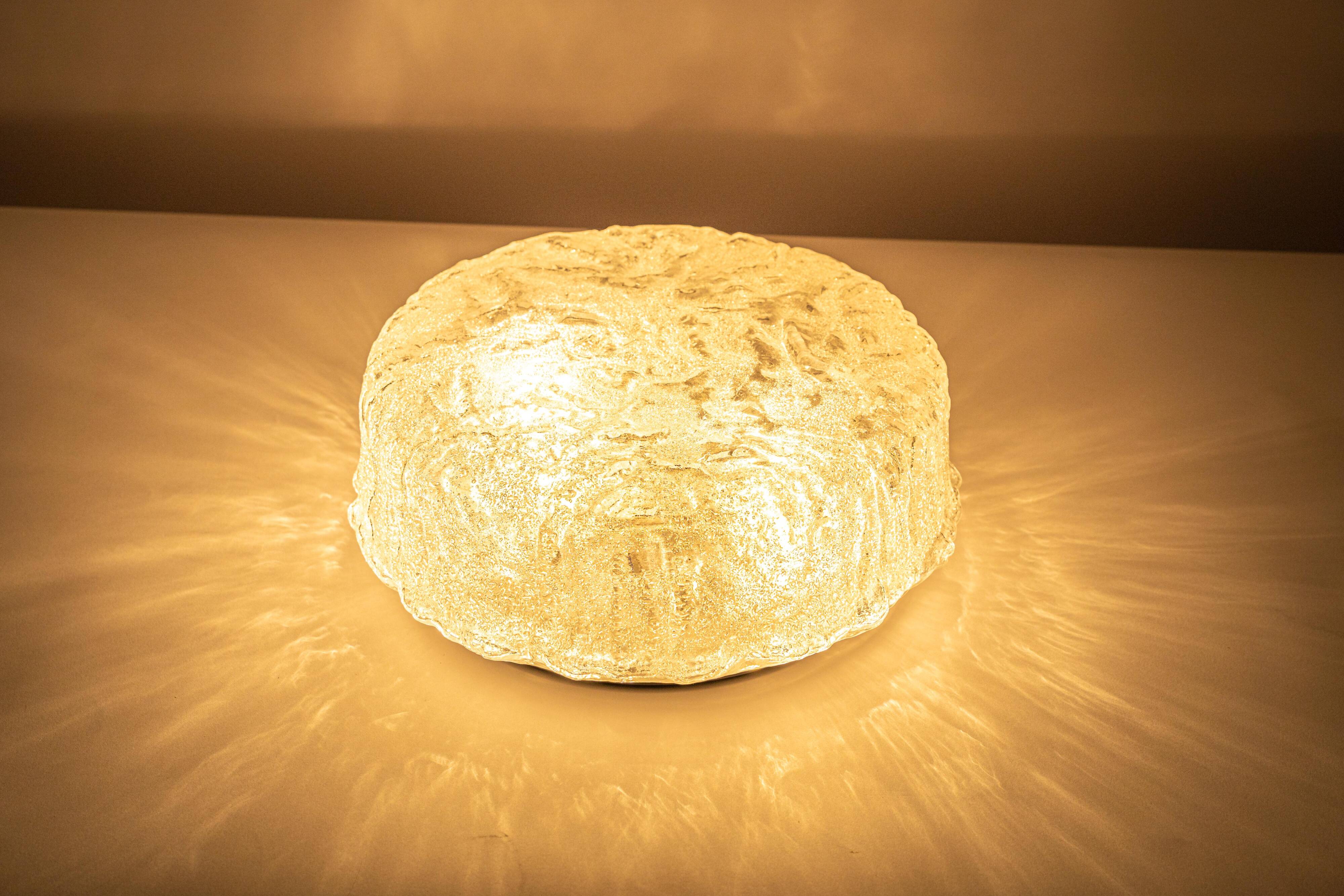 Round Murano glass ceiling light by Limburg, Germany, 1970s