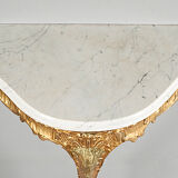 Antique gilded console table rococo style first half of 1900s