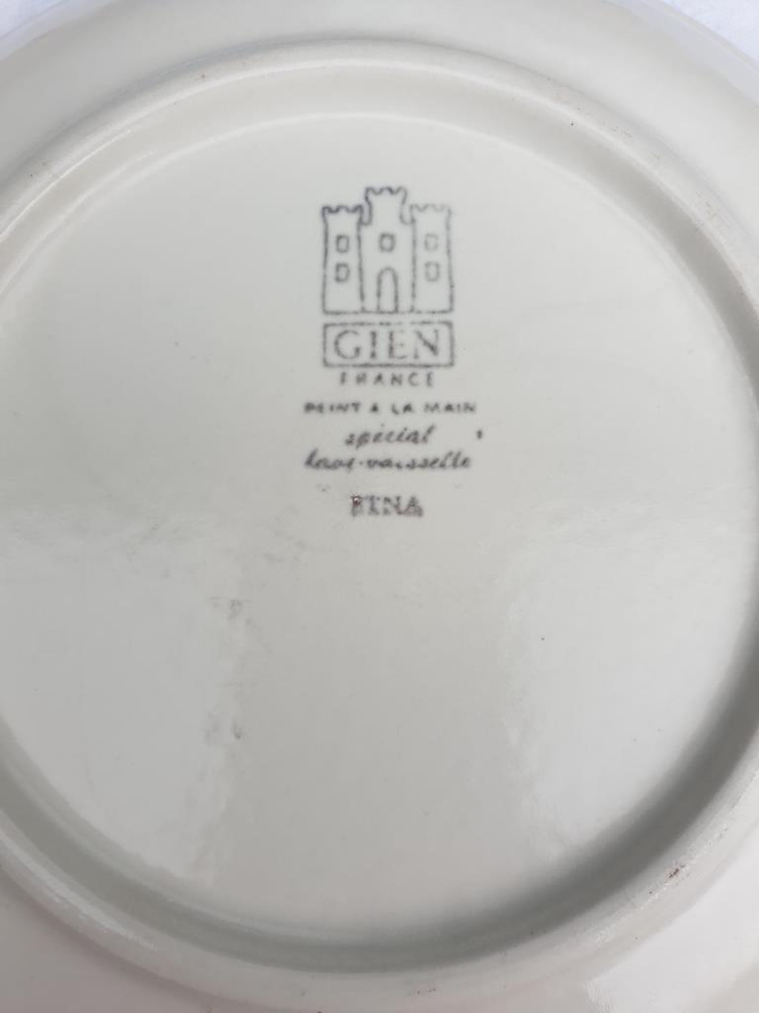 Set 11 plates Gien France model Etna spirals bohemian retro 1970