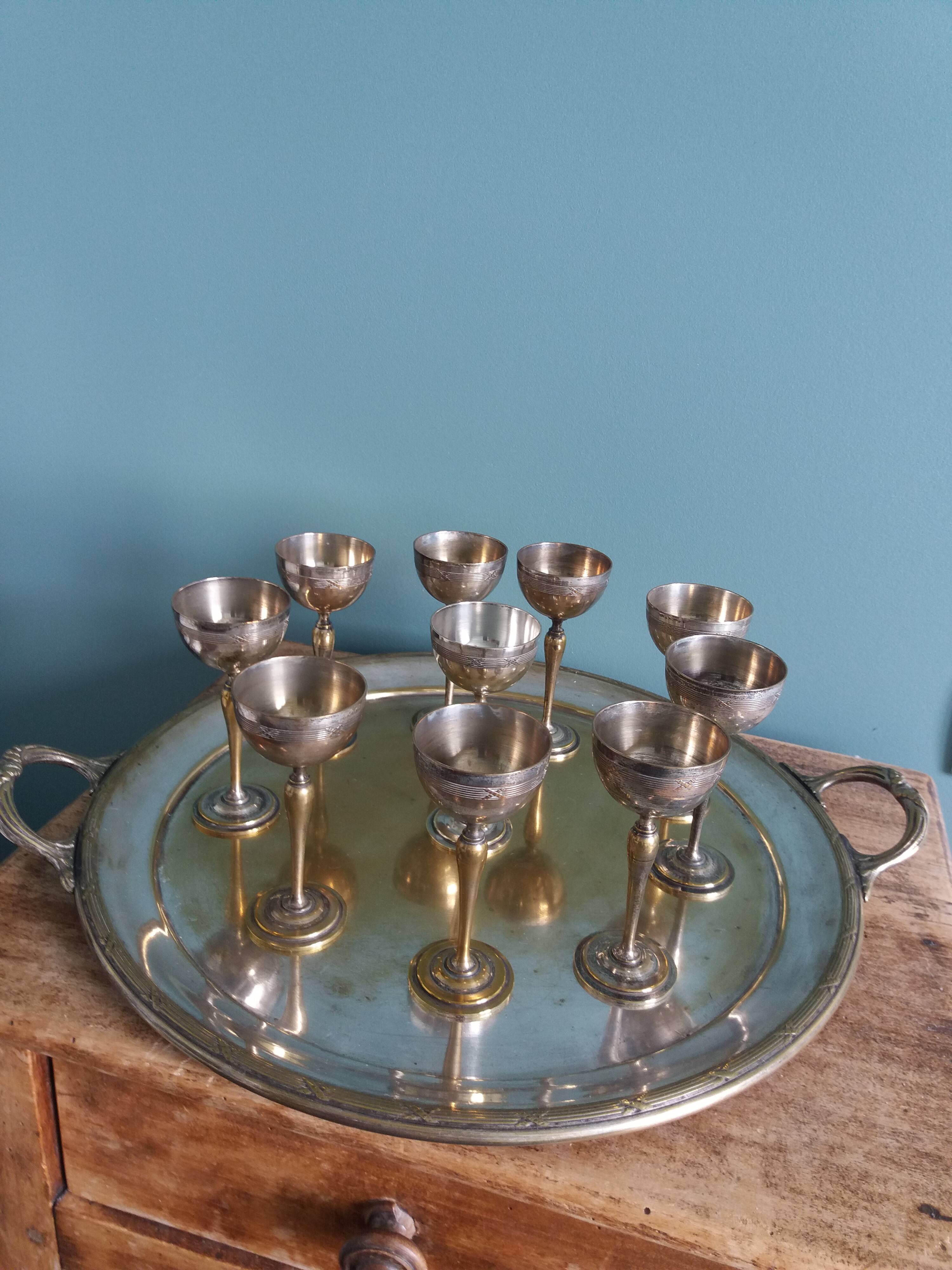 Silver-plated liqueur set