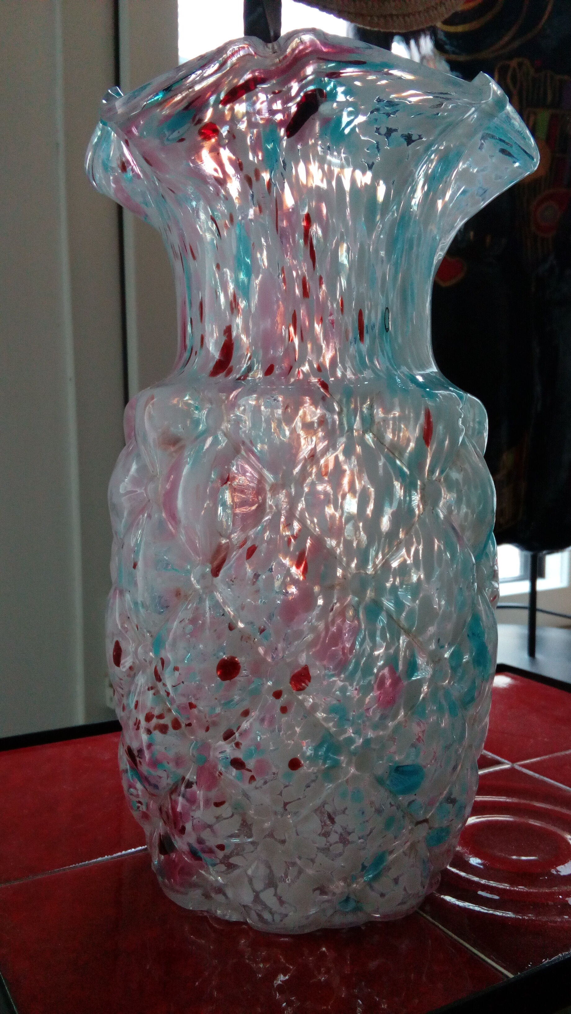 Blue Clichy glass vase