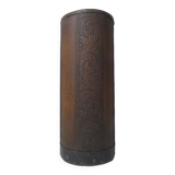 old carved wooden umbrella stand
