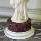 Alabaster sculpture, lady with a mask in the antique style, 19th century